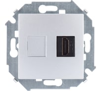 Розетка Simon HDMI, алюминий 1591407-033