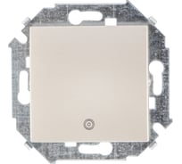 1 клавишный кнопочный выключатель Simon с пиктограммой, 16А 250В, винтовой зажим, шампань 1591150-034