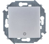 1 клавишный кнопочный выключатель Simon с пиктограммой, 16А 250В, винтовой зажим, алюминий 1591150-033