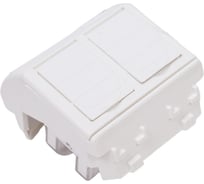 Компьютерная розетка DKC, RJ-45, категория 5Е, белая, 2 модуля, 76656B 15150706