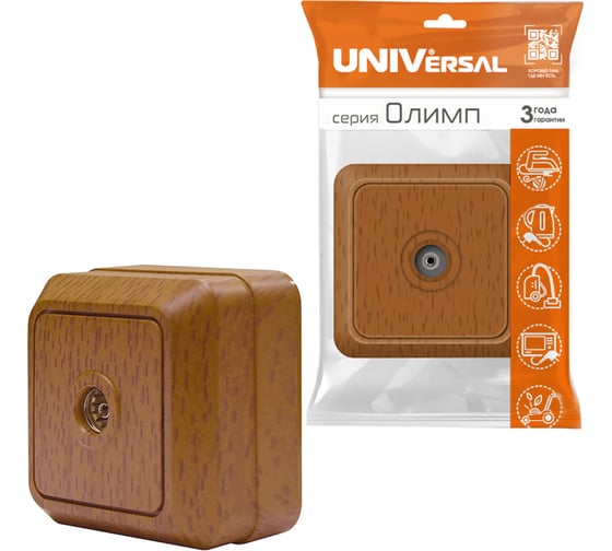 Розетка UNIVersal Олимп TV бук 7946772