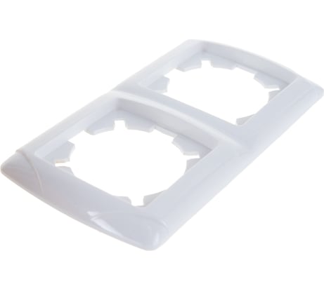 Рамка UNIVersal Маргарита 2-х местная, горизонтальная, белый МР002Г