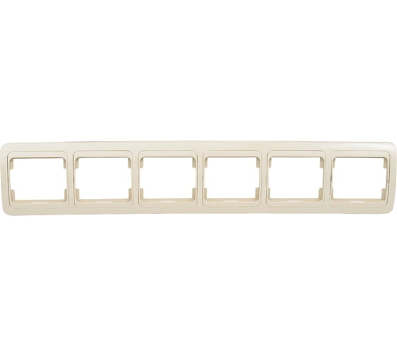 Рамка UNIVersal Валери 6-ти местная, горизонтальная, слоновая кость ivory 1041