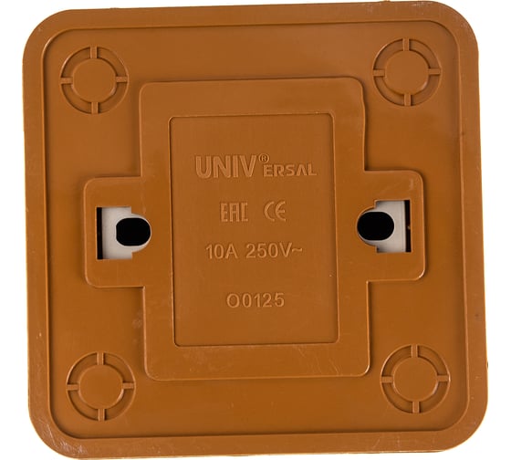 Выключатель UNIVersal Олимп 1 клавиша, проходной с подсветкой, бук 7946703