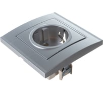 Розетка UNIVersal Бриллиант с/з з/ш серебро 7949889