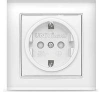 Розетка UNIVersal Бриллиант с/з з/ш белая 7947632