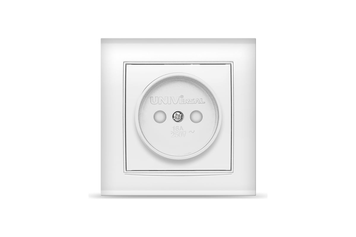 Розетка UNIVersal Бриллиант б/з з/ш белая 7947595 - выгодная цена ...