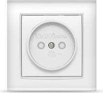 Розетка UNIVersal Бриллиант б/з з/ш белая 7947595