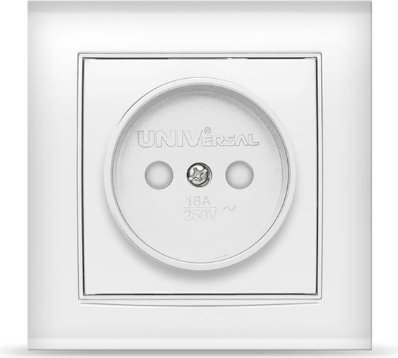 Розетка UNIVersal Бриллиант б/з з/ш белая 7947595