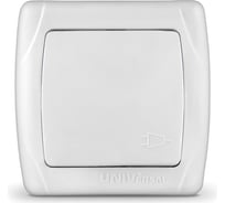 Розетка UNIVersal Маргарита с/з с крышкой, белая М0029