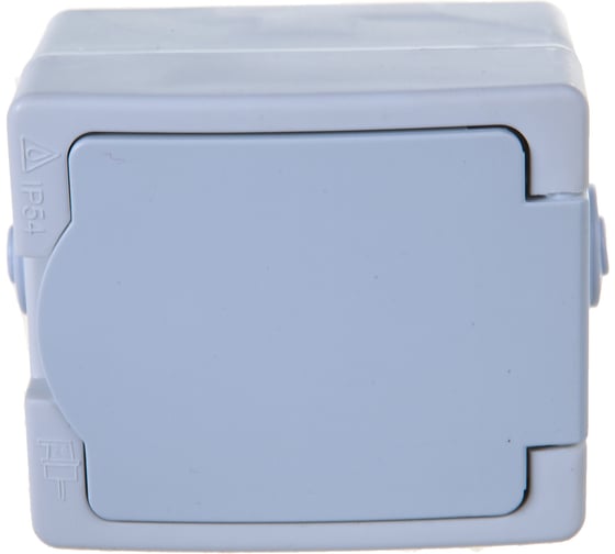 Розетка UNIVersal Аллегро с/з, з/ш, с крышкой, IP54, белая 5563286