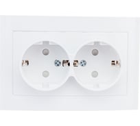 Розетка UNIVersal Бриллиант 2-ая с/з з/ш белая 7947540