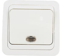 Выключатель UNIVersal Валери 1 клавиша, с подсветкой слоновая кость ivory Б-В0121