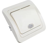 Выключатель UNIVersal Валери 1 клавиша, с подсветкой слоновая кость ivory Б-В0121