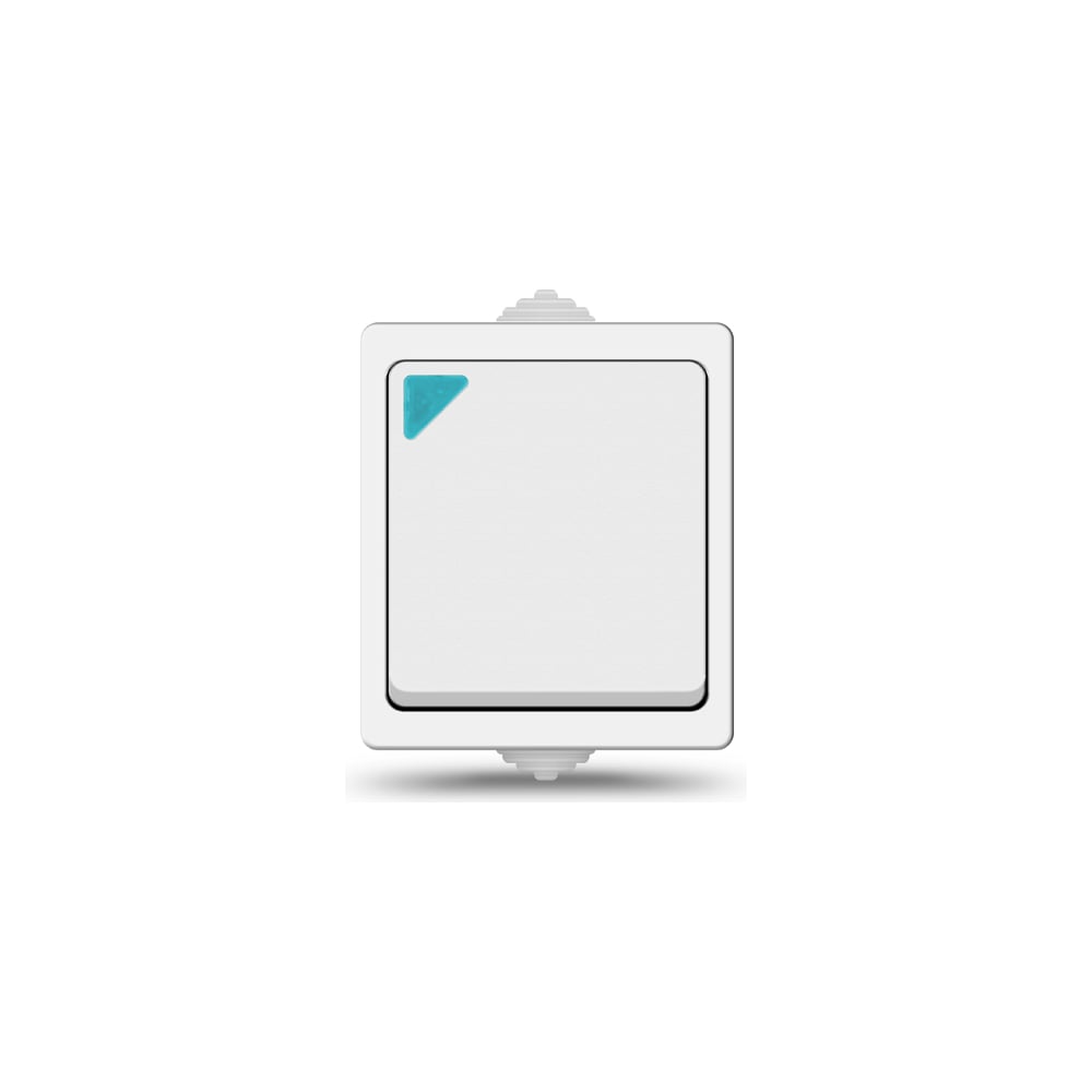 Выключатель UNIVersal Аллегро 1 клавиша, с подсветкой, IP54, белый ...