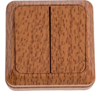 Выключатель UNIVersal Олимп 2 клавиши, бук 7946727