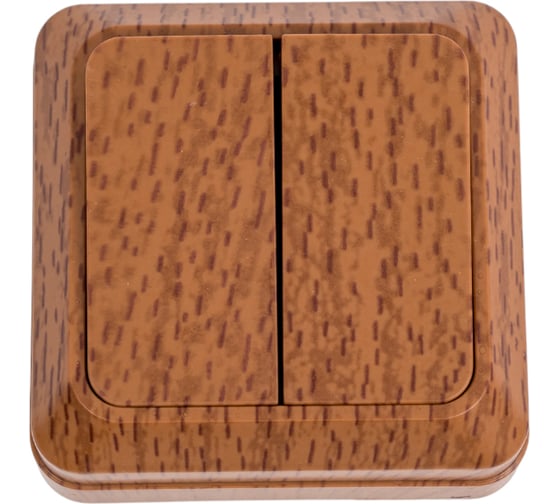 Выключатель UNIVersal Олимп 2 клавиши, бук 7946727 1