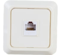 Компьютерная розетка UNIVersal Олимп слоновая кость ivory 1073