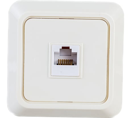 Компьютерная розетка UNIVersal Олимп слоновая кость ivory 1073