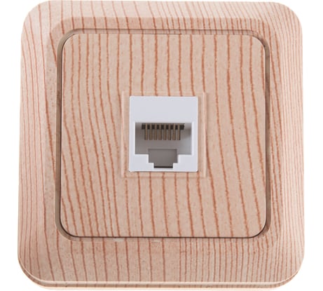 Компьютерная розетка UNIVersal Олимп сосна 1078