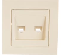Компьютерная розетка UNIVersal Бриллиант 2-ая слоновая кость ivory 1080