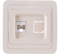 Компьютерная розетка UNIVersal Валери слоновая кость ivory Б-В0035