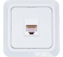 Розетка компьютерная iek itk cs2 1c5eu 12 открытой установки cat 5e rj 45 1 порт