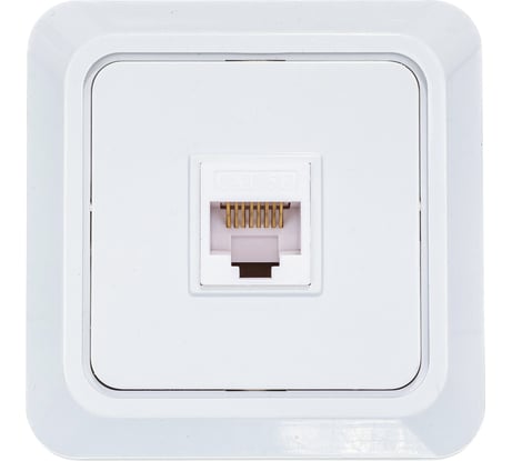 Компьютерная розетка UNIVersal Олимп белая 1075