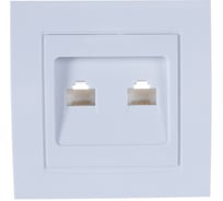 Компьютерная розетка UNIVersal Бриллиант 2-ая белая 1079