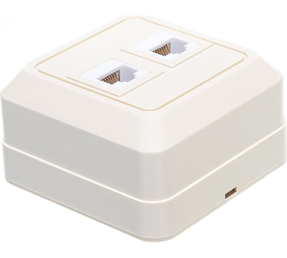 Компьютерная розетка UNIVersal Олимп 2-ая слоновая кость ivory 1074