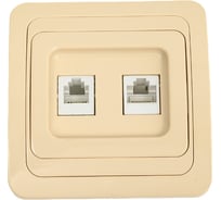 Комбинированная розетка UNIVersal Валери компьютерная+TF слоновая кость ivory Б-В0135