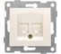 Механизм компьютерной розетки GUSI ELECTRIC Bravo RJ45, двойной, СУ, бежевый С10К2-003 1