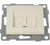 Механизм компьютерной розетки GUSI ELECTRIC Bravo RJ45, одинарной, СУ, бежевый С10К1-003