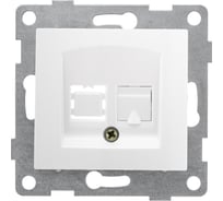 Механизм компьютерной розетки GUSI ELECTRIC Bravo RJ45, одинарной, СУ, белый С10К1-001