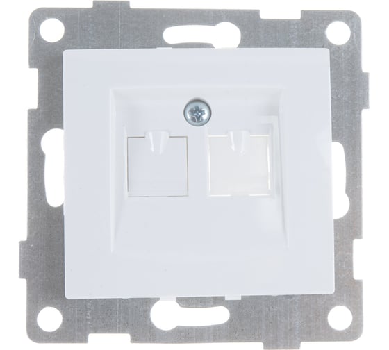 Механизм компьютерной розетки GUSI ELECTRIC Bravo RJ45, одинарной, СУ, белый С10К1-001