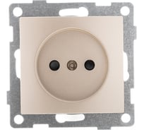 Механизм розетки GUSI ELECTRIC Bravo 1-ой б/з с з/ш, СУ, 16А, 250В, шампань С10Р2-027
