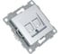 Механизм компьютерной и телефонной розетки GUSI ELECTRIC Bravo RJ45, RJ12, СУ, серебро С10КТ-004 2