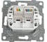 Механизм компьютерной и телефонной розетки GUSI ELECTRIC Bravo RJ45, RJ12, СУ, серебро С10КТ-004 3