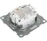 Механизм компьютерной и телефонной розетки GUSI ELECTRIC Bravo RJ45, RJ12, СУ, серебро С10КТ-004 4