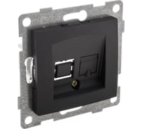Механизм телефонной розетки GUSI ELECTRIC Bravo RJ12, одинарной, СУ, графит С10Т1-010