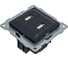 Механизм розетки GUSI ELECTRIC Ugra USB, двойной, СУ, графит С11USB2-010 3