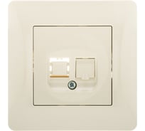 Компьютерная розетка GUSI ELECTRIC Ugra RJ45, одинарная, СУ, бежевый С11К1-003-СБ