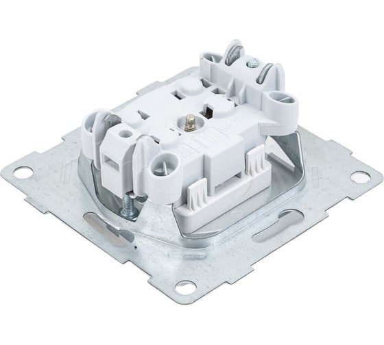 Механизм розетки GUSI ELECTRIC Ugra 1-ой б/з с з/ш, СУ, 16А, 250В, серебро С11Р2-004