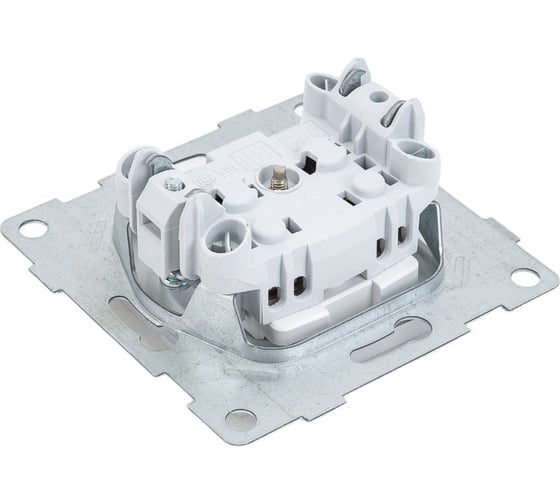 Механизм розетки GUSI ELECTRIC Ugra 1-ой б/з с з/ш, СУ, 16А, 250В, серебро С11Р2-004
