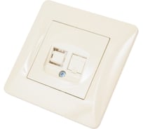 Телефонная розетка GUSI ELECTRIC Ugra RJ12, одинарная, СУ, бежевый С11Т1-003-СБ