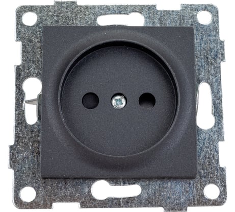 Механизм розетки GUSI ELECTRIC Ugra 1-ой б/з с з/ш, скрытая установка, 16А, 250В, графит С11Р2-010