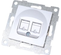 Механизм телефонной розетки GUSI ELECTRIC Ugra RJ12, двойной, СУ, серебро С11Т2-004