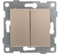 Механизм выключателя GUSI ELECTRIC Bravo 2 клавиши, СУ, 10А, 250В, золото С10В2-005