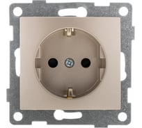 Механизм розетки GUSI ELECTRIC Bravo 1-ой с/з с з/ш, скрытая установка, 16А, 250В, золото С10Р4-005
