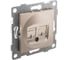 Механизм компьютерной розетки GUSI ELECTRIC Ugra RJ45, двойной, СУ, золото С11К2-005 1